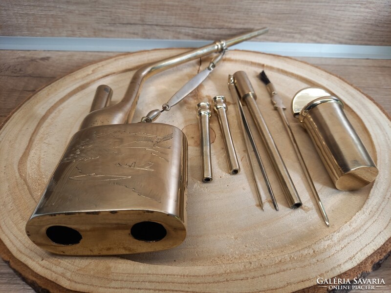 Kínai vízipipa.Rézötvözett c1920