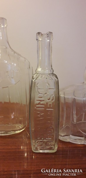 Régi likőrös palack Gschwindt Likőrgyára Budapest üveg 3 db