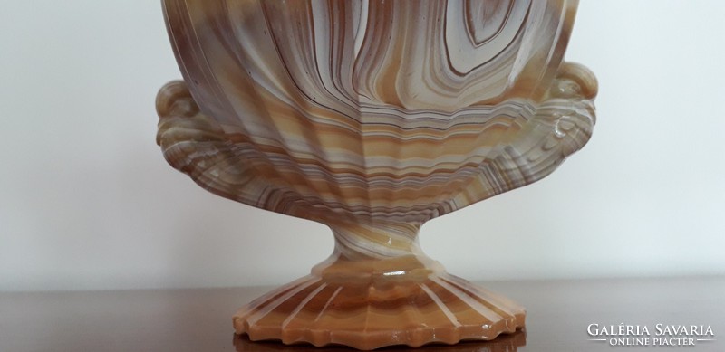 Old art deco sts abel zagreb bird glass bowl with damaged base glass decorative bowl