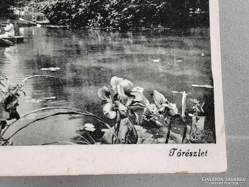 Régi képeslap Görömböly Tapolca gyógyfürdő tórészlet fotó levelezőlap