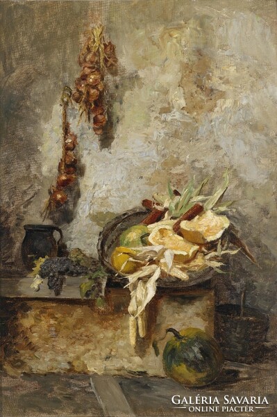 Olga florian - autumn still life - reprint canvas reprint