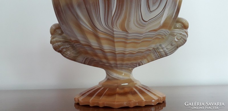 Old art deco sts abel zagreb bird glass bowl with damaged base glass decorative bowl