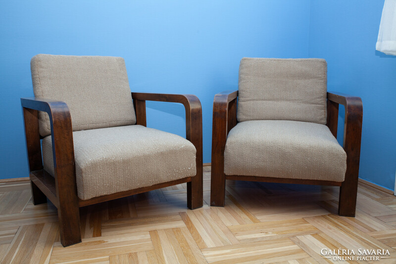 Art deco armchair couple