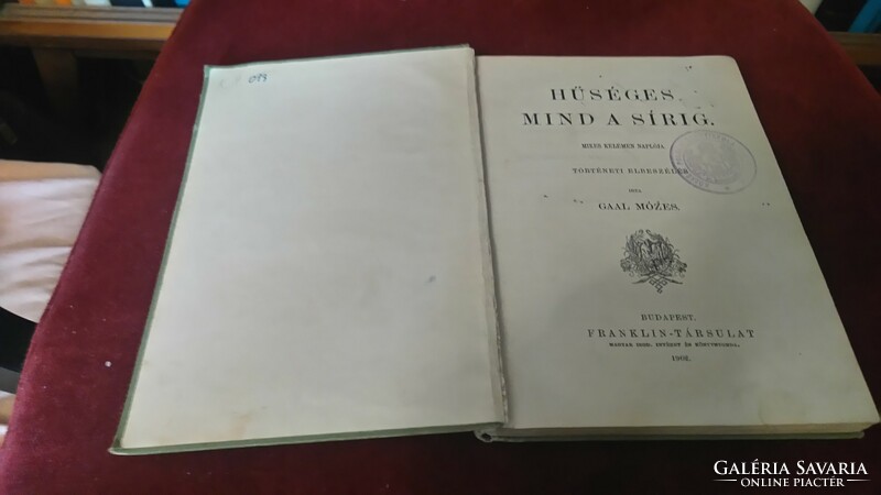 Extrém RRR! gyűjtői GAÁL MÓZES-HŰSÉGES MIND A SIRIG. MIKES KELEMEN NAPLÓJA 1902 FRANKLIN első kiadás