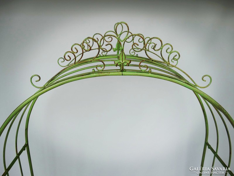 Wrought iron rose gate