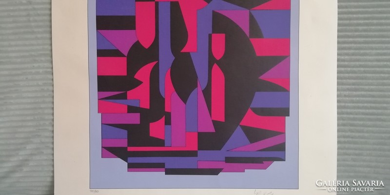 Victor Vasarely (1906 – 1997) Siris 2. Limitált Kiadás: 77/90.