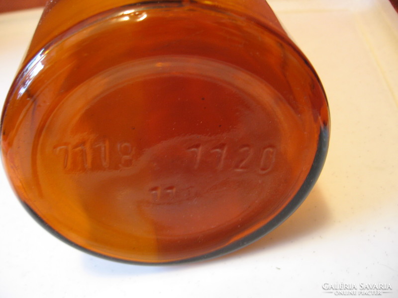 Old e. Merck amber medicine bottle