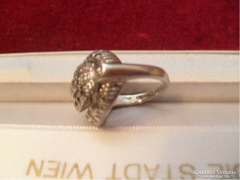 Antik Art decó markazitokkal eladó 925-ös ezüst gyűrű