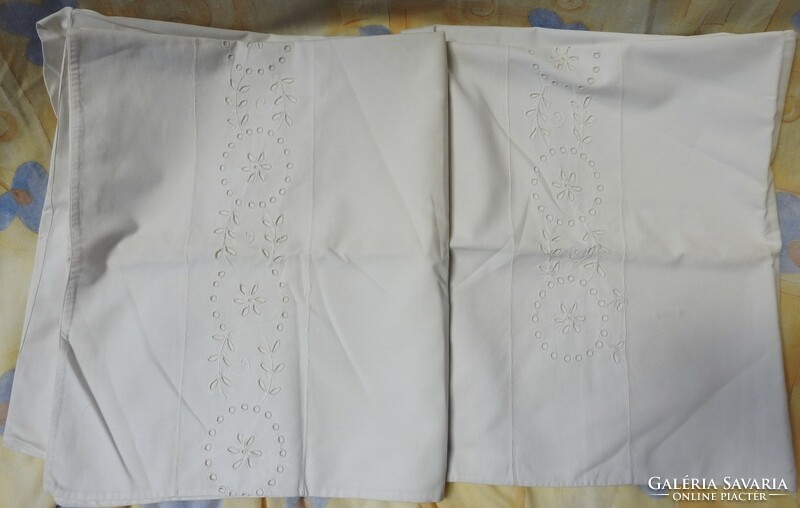 Antique white pillowcase with pair of lace trim - ornament pillow cover