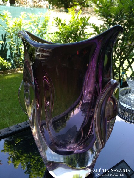 Sommerso Bohemia glass váza