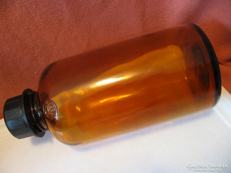 Old e. Merck amber medicine bottle