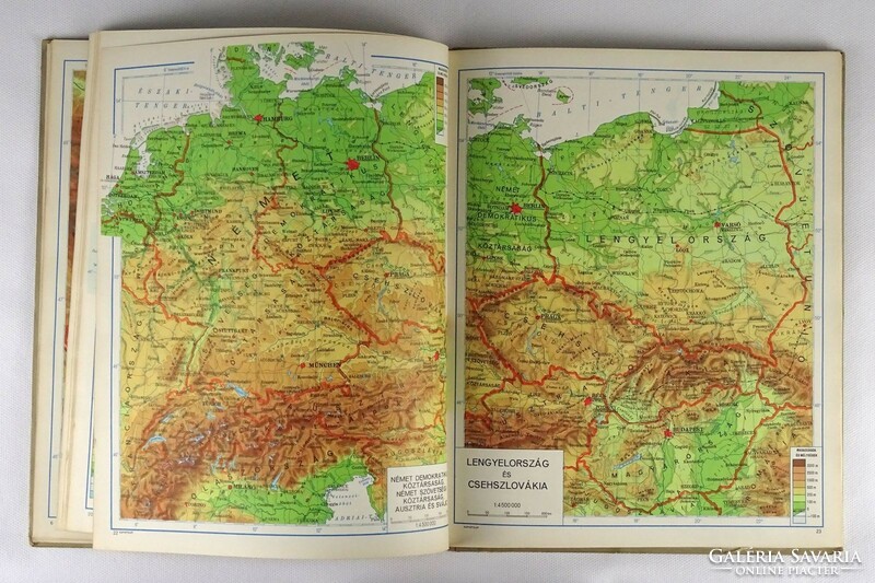 1J068 Régi középiskolai földrajzi atlasz 1970