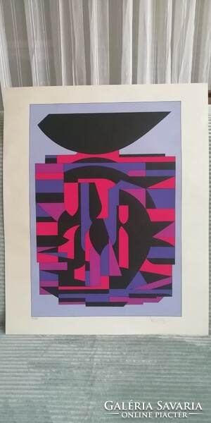 Victor Vasarely (1906 - 1997) siris 2. Limited Edition: 77/90.