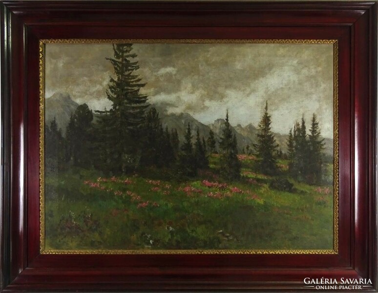 1J089 xx. Century painter: pine at the foot of the Tatras
