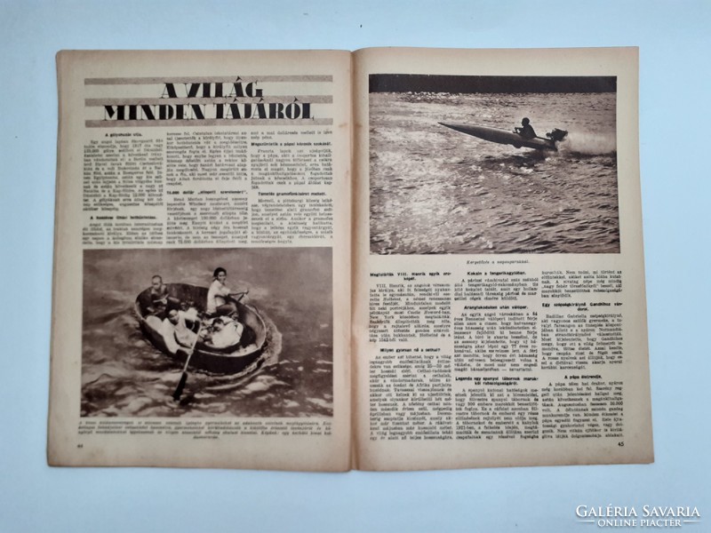 Régi újság 1933 A Pesti Hírlap Vasárnapja