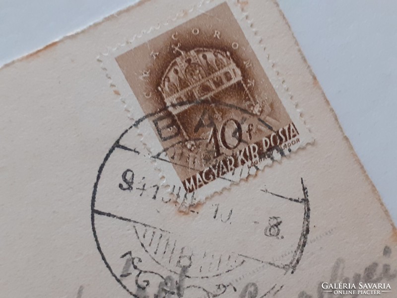 Régi képeslap 1941 rózsás csendélet levelezőlap