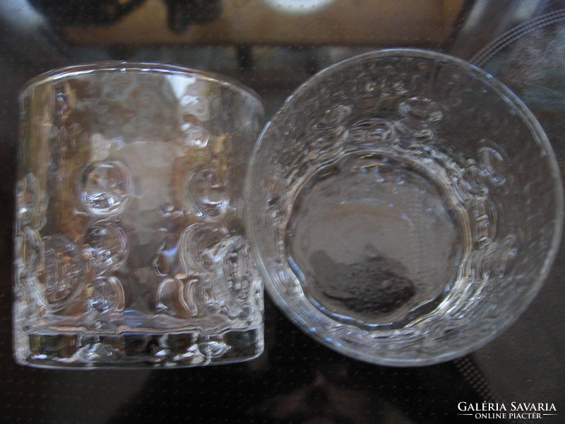 Pair of cam, polka dot glasses, candlestick with bp mark