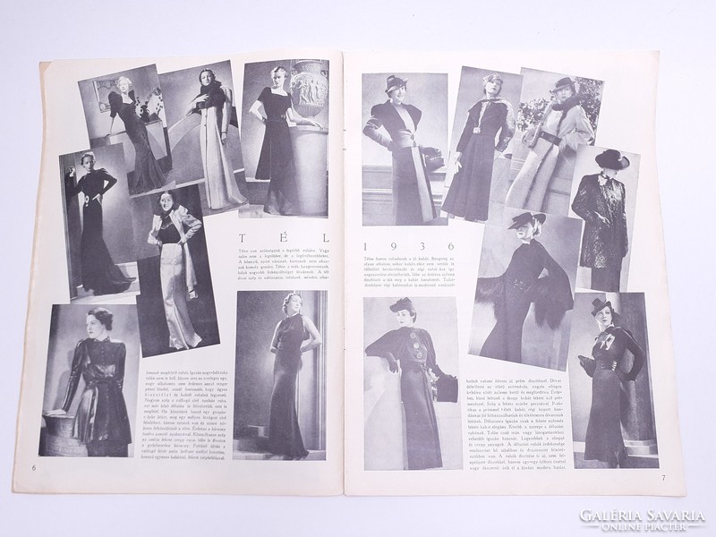 Old 1936 winter newspaper is the fashion magazine of the new times