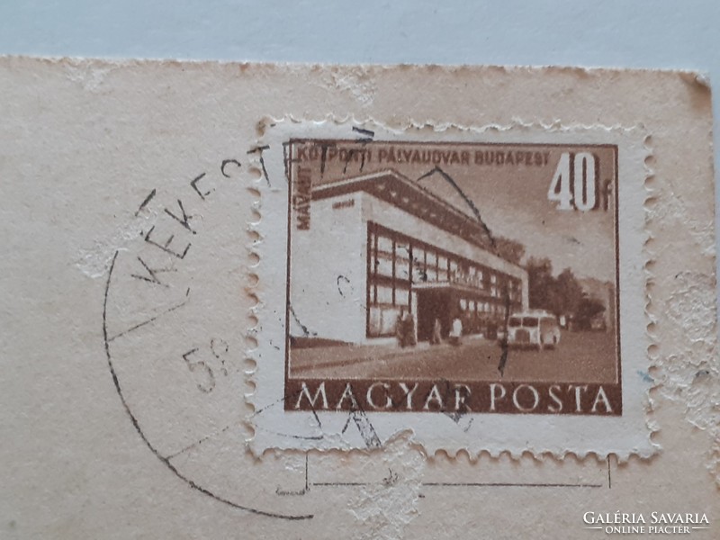 Régi képeslap 1958 Kékestető Szanatórium részletek levelezőlap