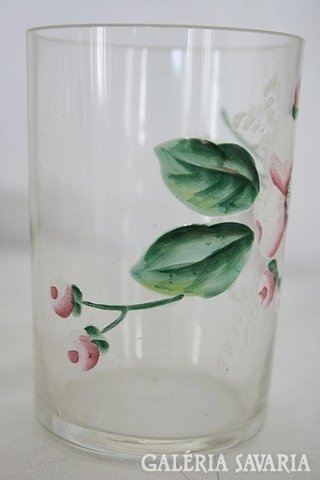 Art Nouveau enamel painted commemorative cup