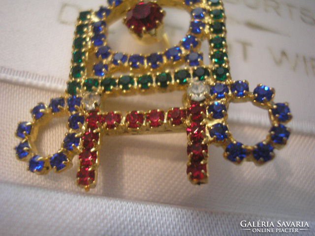 Sapphire, ruby, with emerald gemstones, flawless brooch rarity flawless giftable