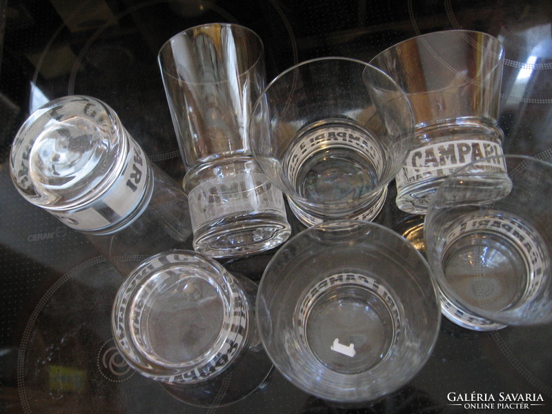 Retro campari glasses