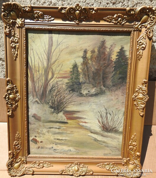 Unknown painter - oil on canvas painting in blondel frame