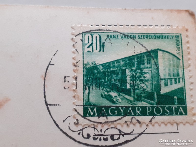 Régi képeslap 1958 Balaton Tihany fotó levelezőlap