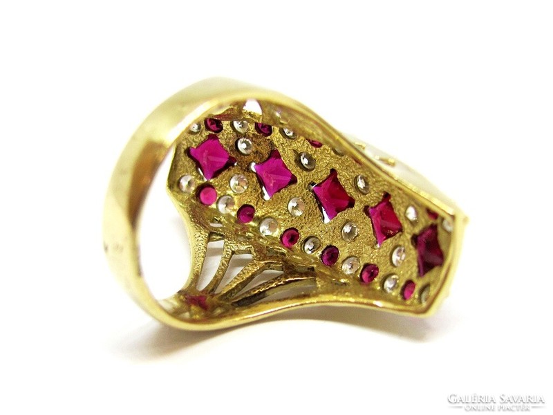 Gold women's ring (Kecs-au107014)