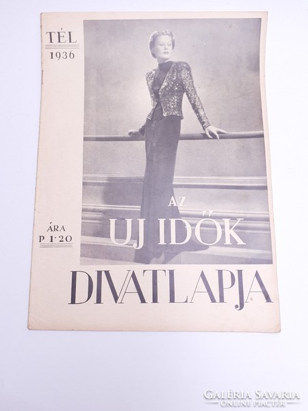 Old 1936 winter newspaper is the fashion magazine of the new times