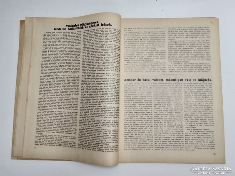 Old newspaper 1931 Sunday of Pest newspaper