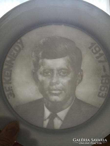 J. F. Kennedy - extremely rare Herend lithophane porcelain plate