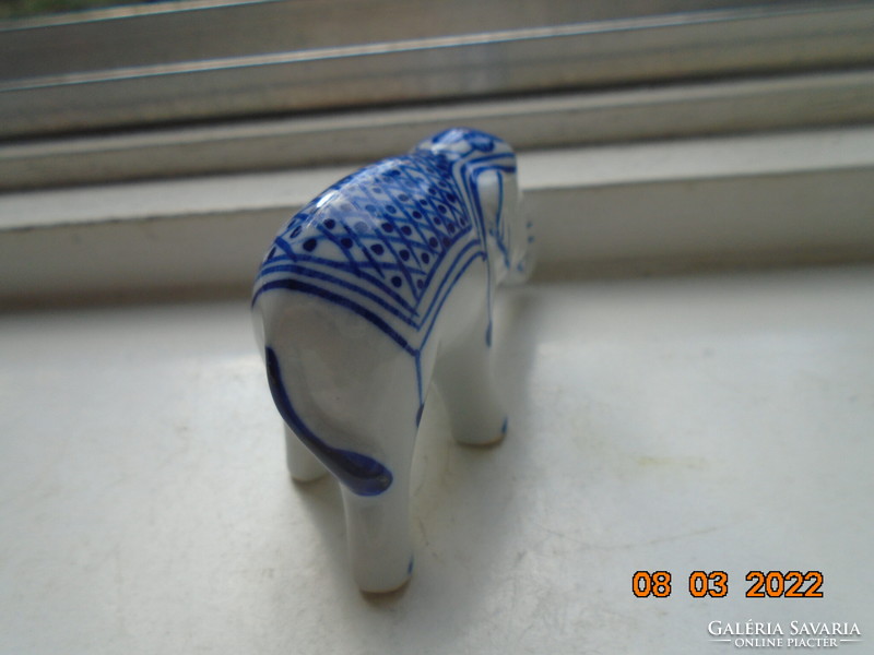 Cobalt blue hand painted lucky elephant