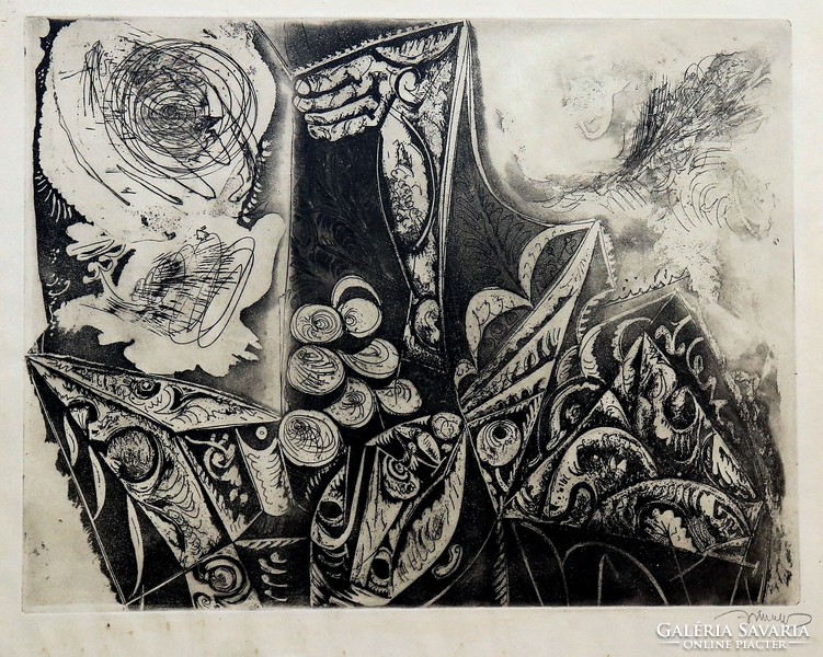 Gyula Hincz (1904-1986): composition, etching