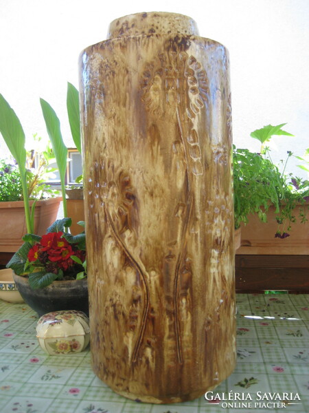 Zsolnay   ,pirogranit  padló váza  , 56 cm