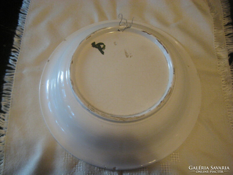 Városlőd, mayer b. Wall bowl 29 cm, a relatively rare object!