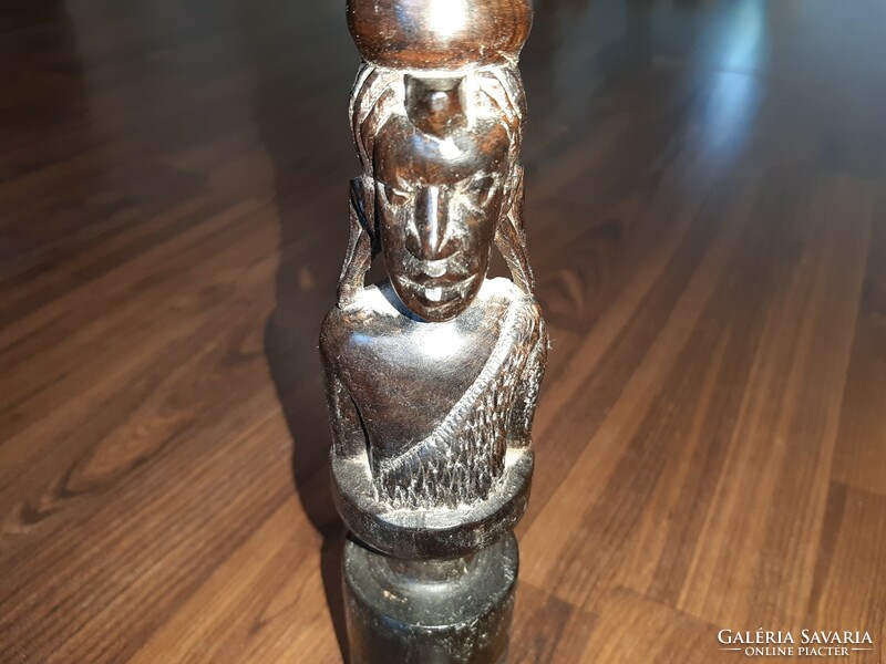 African wooden candlestick