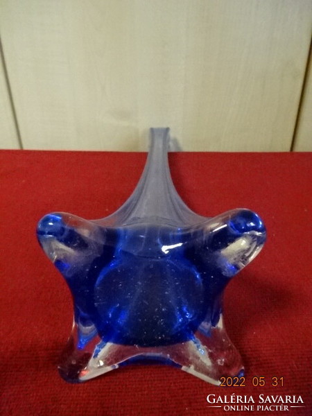 Blue glass vase, height 40 cm. He has! Jókai.
