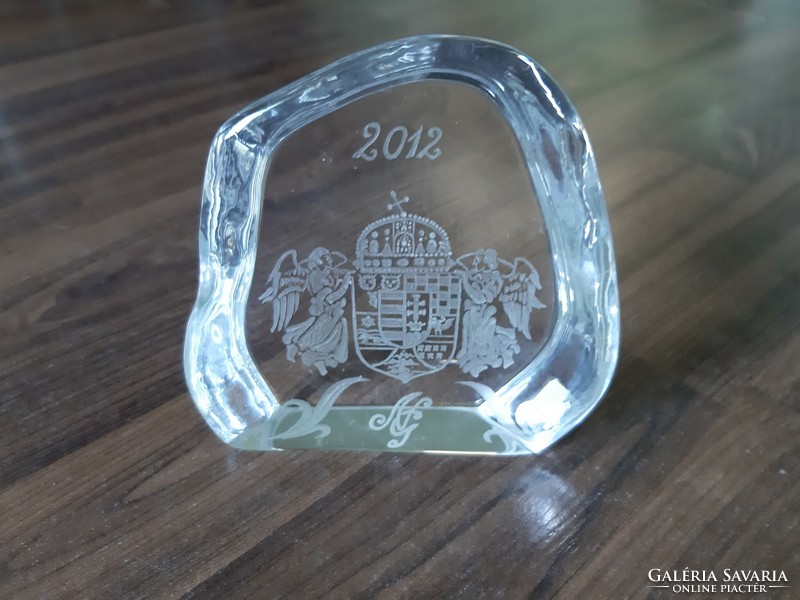 Hungarian coat of arms crystal weight
