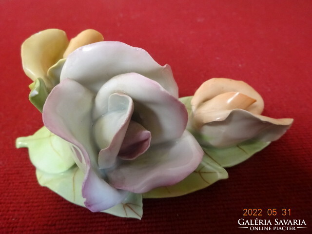 Aquincum porcelain figurine, bouquet of roses. He has! Jókai.