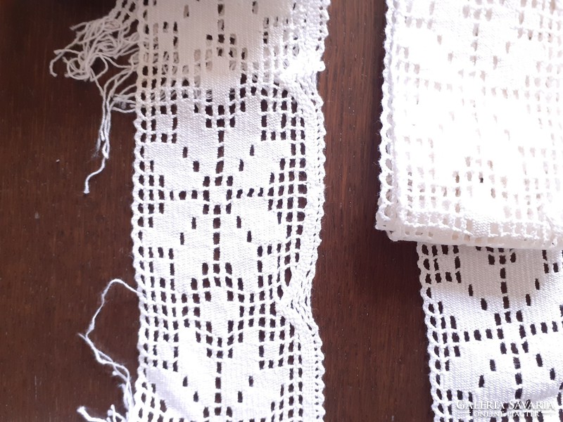 Old Crochet White Folk Lace Stripes Lace Gise Shelf Strips Furniture Ornament