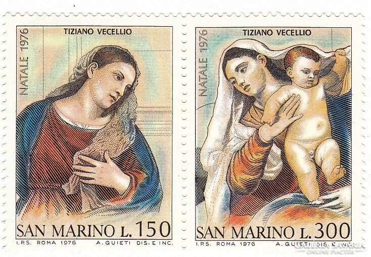 San Marino emlékbélyegek-pár 1976