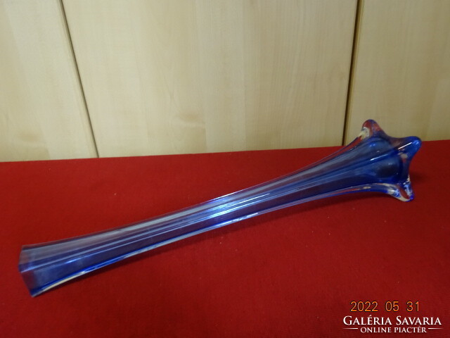 Blue glass vase, height 40 cm. He has! Jókai.