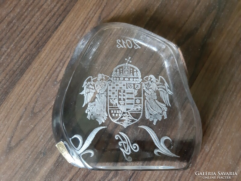 Hungarian coat of arms crystal weight