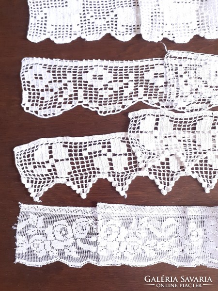 Old Crochet White Folk Lace Stripes Lace Gise Shelf Strips Furniture Ornament