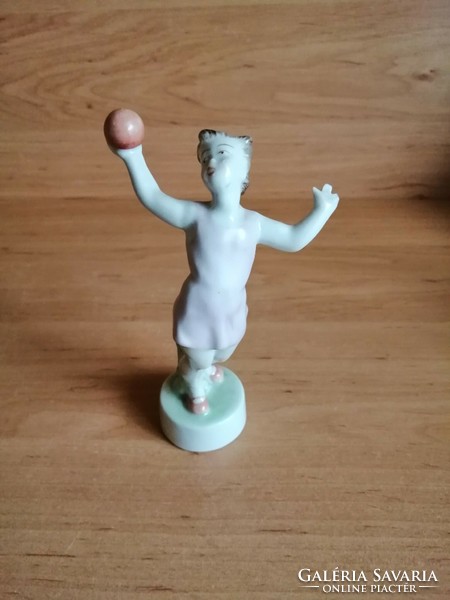 Zsolnay porcelain ball little girl figure 13.5 cm high (po-4)
