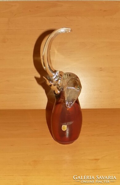 Jelzett üveg elefánt 26 cm (2p)