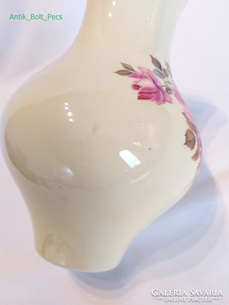 Zsolnay 17cm. rózsaszínű Rózsás váza