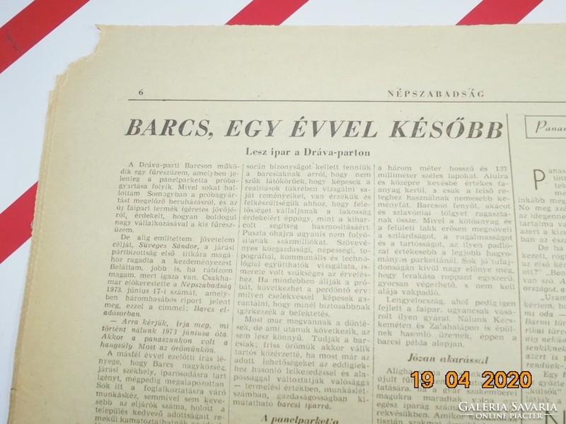 Régi retro újság - Népszabadság - 1971 december 19. - XXXII. évfolyam 296. szám