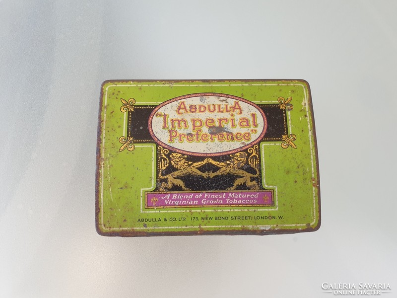 Régi 1930 as évek Abdulla Imperial Preference cigaretta fém doboz pléh doboz
